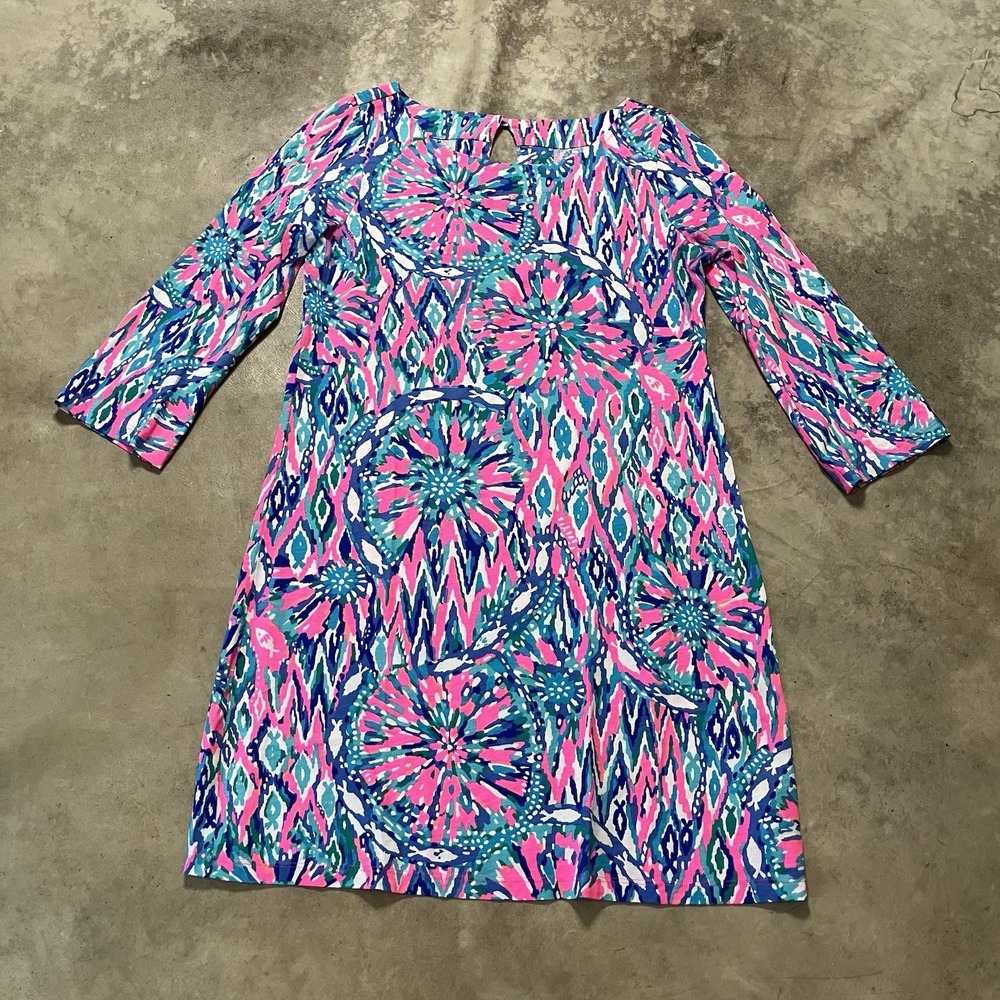 LILLY PULITZER Bay Dress Womens Size Small‎ In Multi Play That Trunky Music
